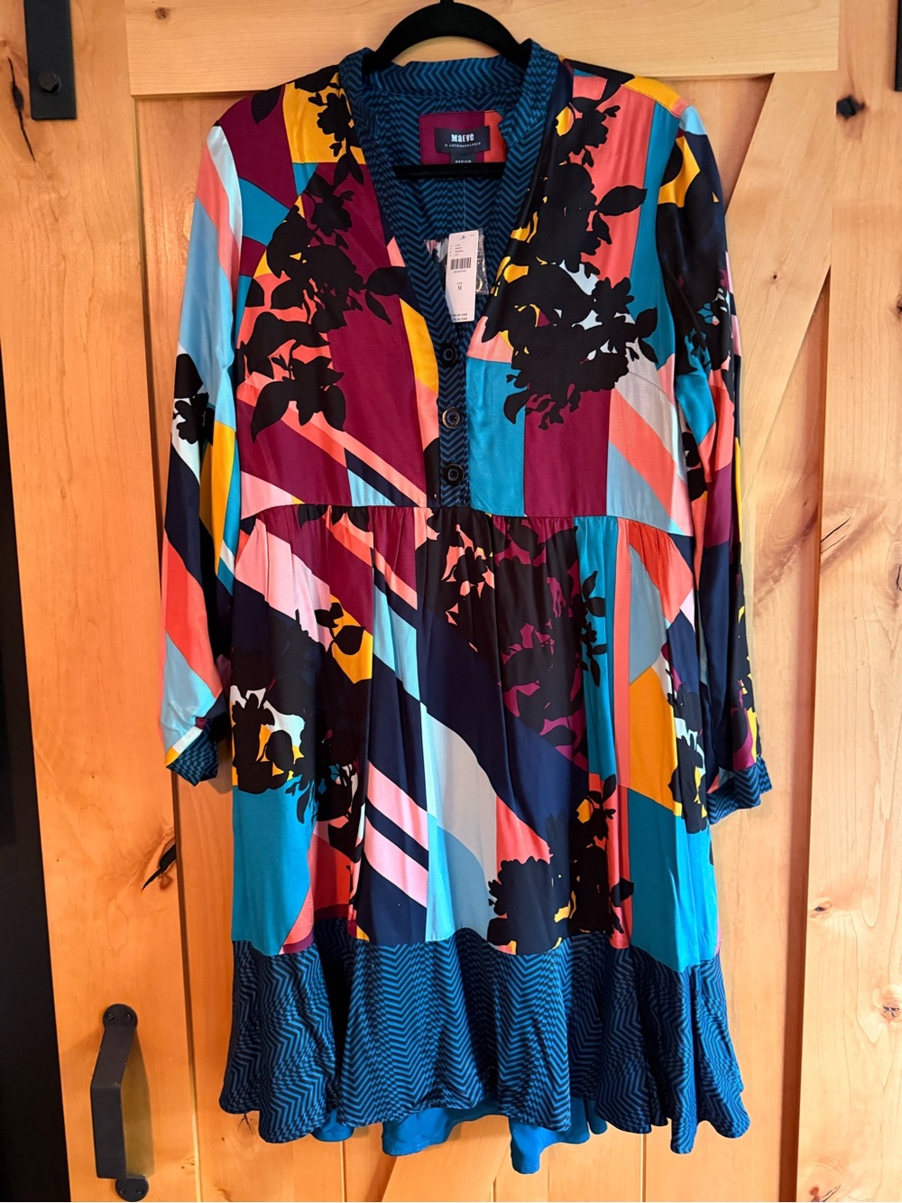 Maeve Mixed Print Dress, Medium, NWT